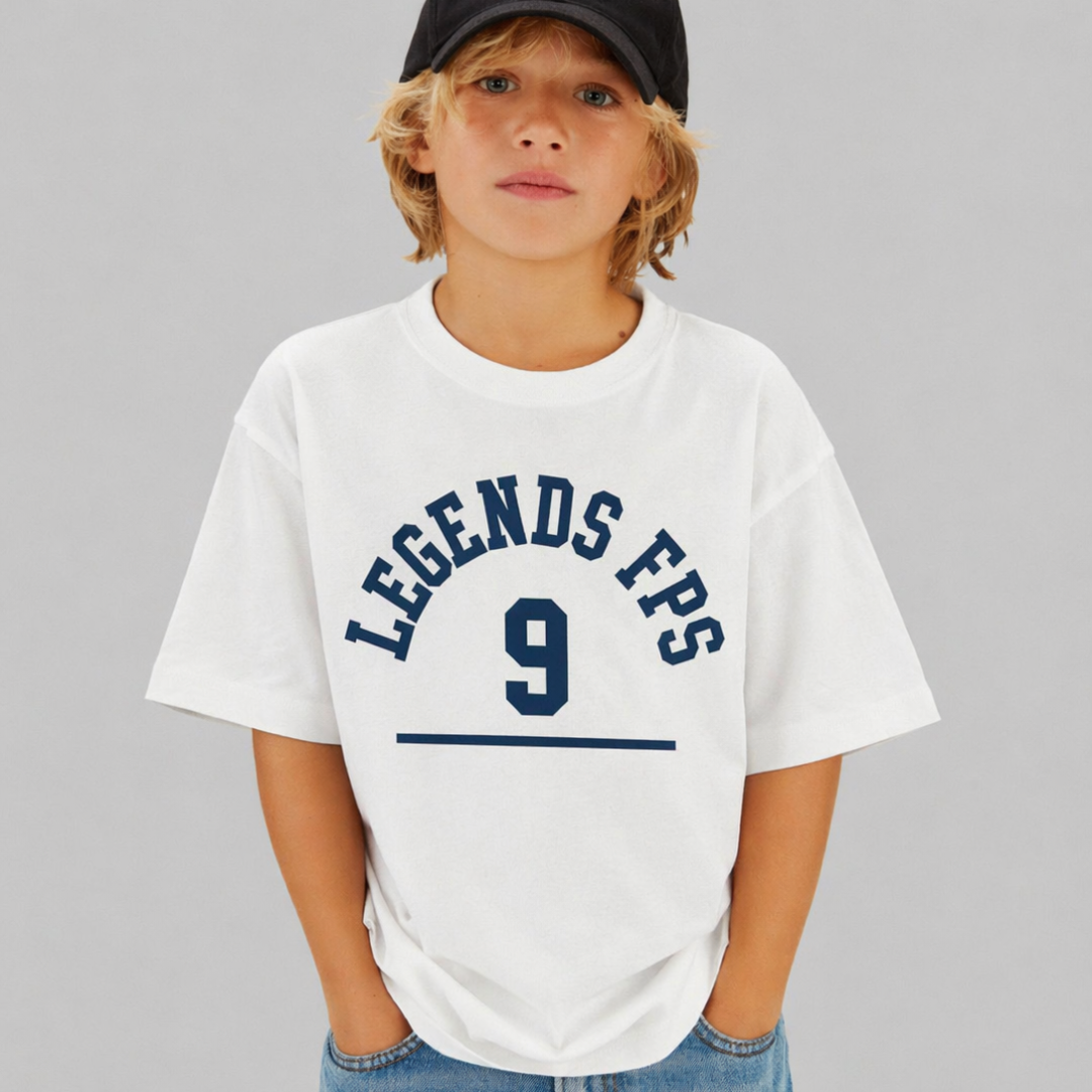 Camiseta legends blanca y azul niño