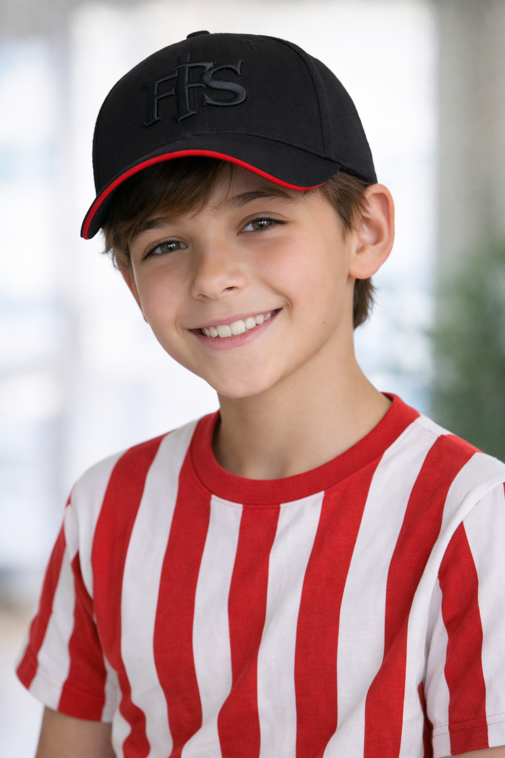 Niño con Gorra negra bordada
