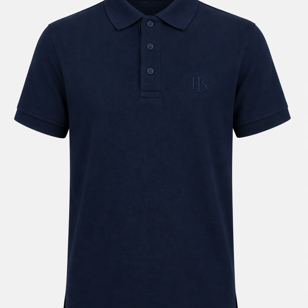 Polo bordado FPS niño azul