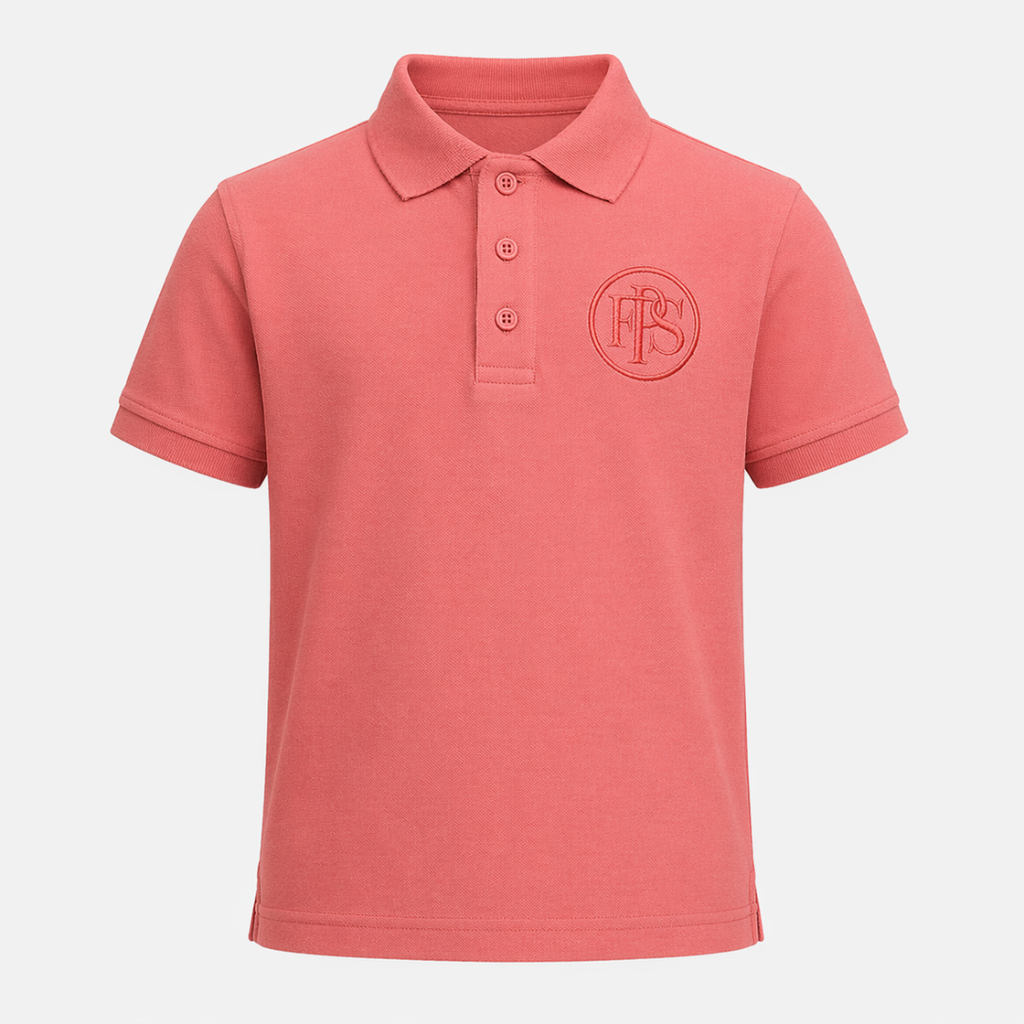 Polo niño bordado FPS coral